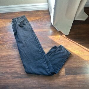 PrettyLittleThing Charcoal Denim Pants